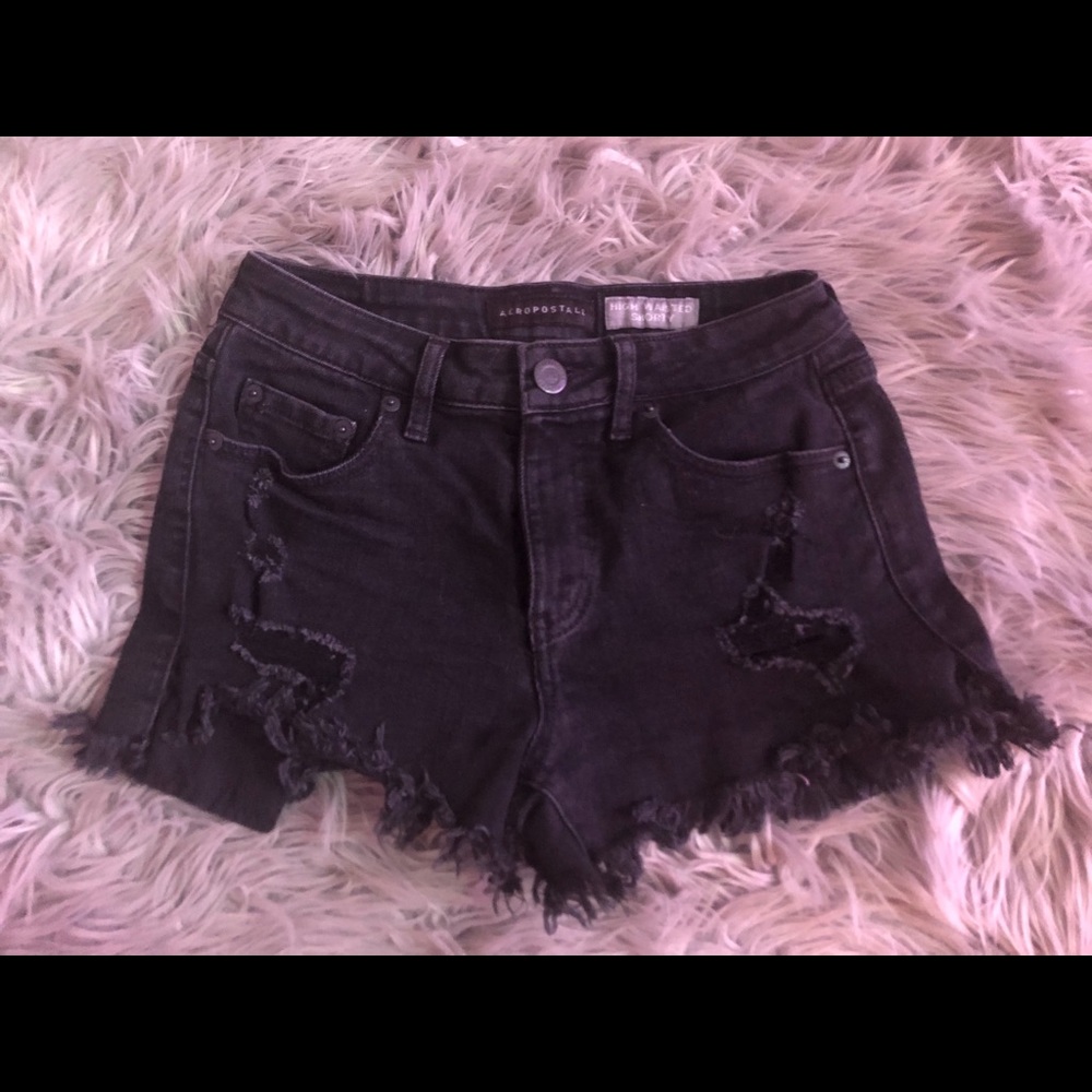 Aeropostale Black Jean Shorts
